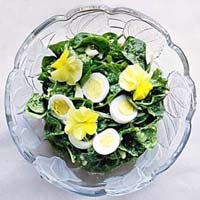 Spinach Salad with Garlic Vinaigrette